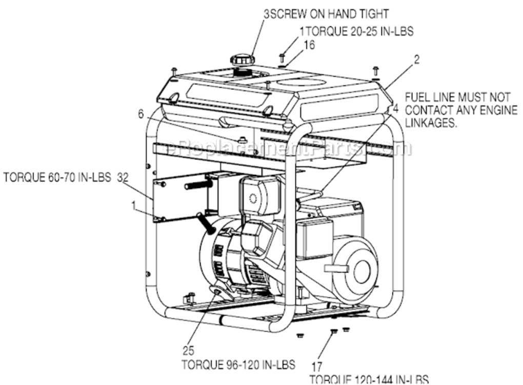 Page C Diagram and Parts List for BSI525-W Type 2 Porter Cable Generator